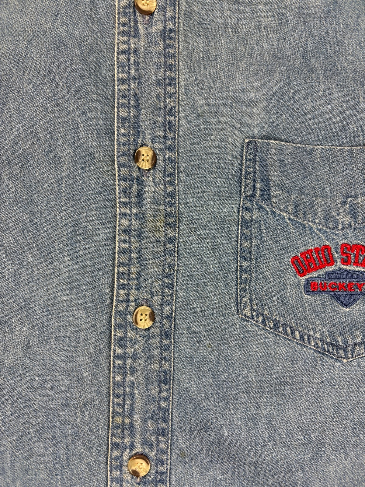 Vintage Ohio State Buckeyes Cropped Button Up Shirt