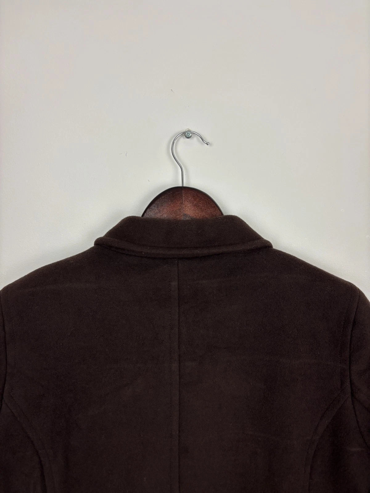 Vintage L.L.Bean Brown Wool Overcoat - Large - Womens Minimalist Warm Jacket