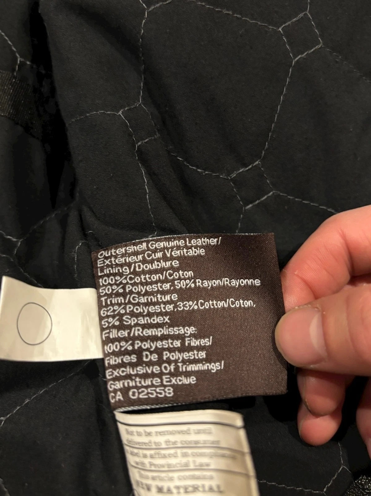 Vintage Black Danier Leather Jacket - XL - Straight Cut Insulated Coat