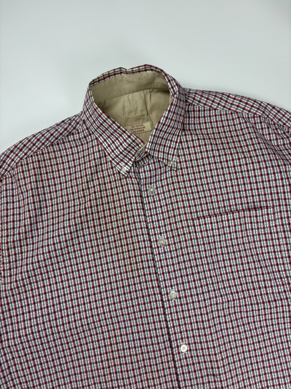 Vintage Plaid Cropped Button Up Shirt