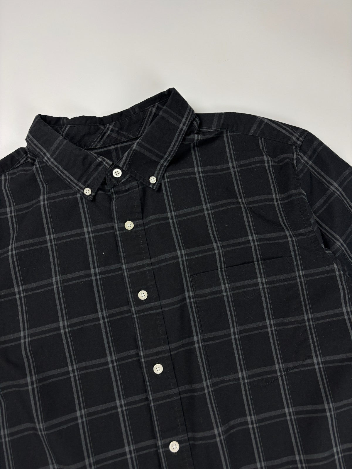 Vintage Plaid Cropped Button Up Shirt