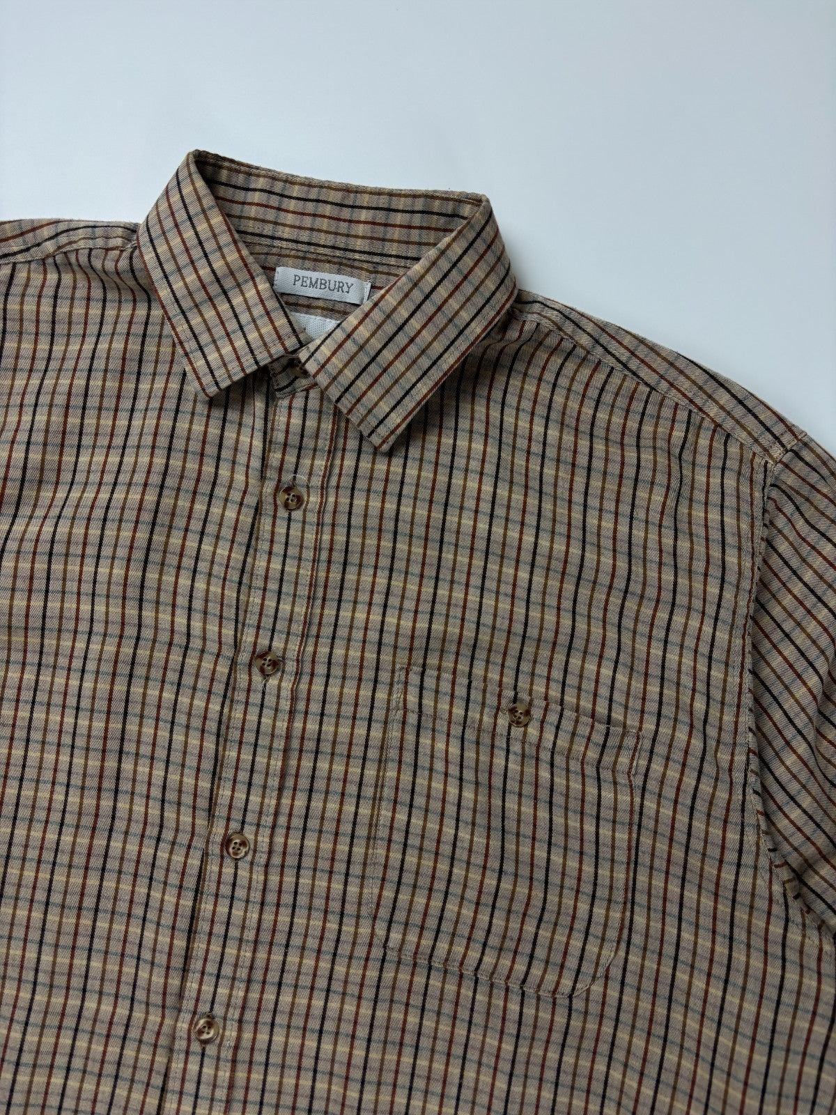 Vintage Bonart Plaid Cropped Button Up Shirt