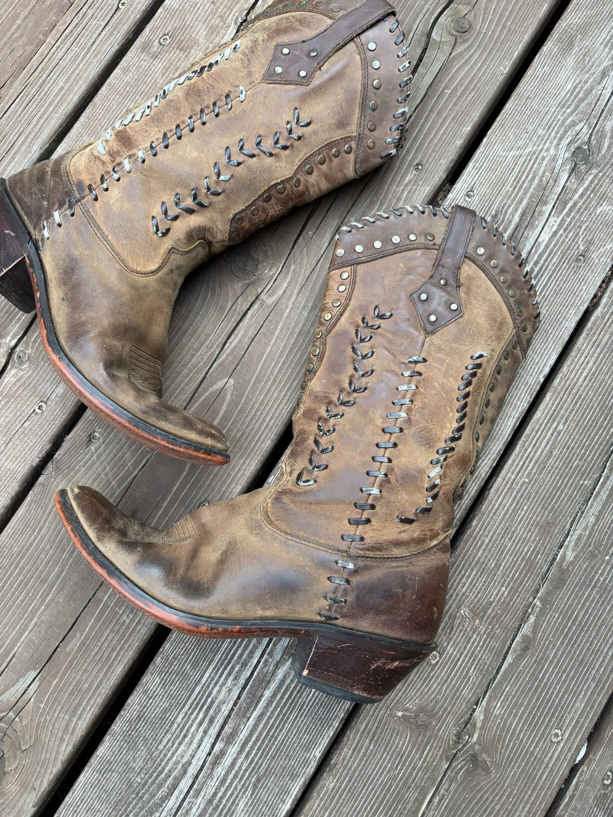 Vintage Durango Leather Cowboy Boots
