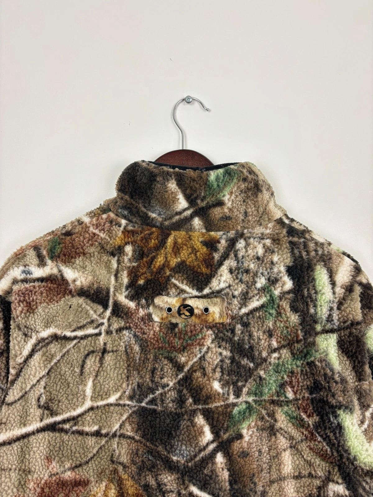 Vintage Green Real Tree Fleece Sweater - Size Medium