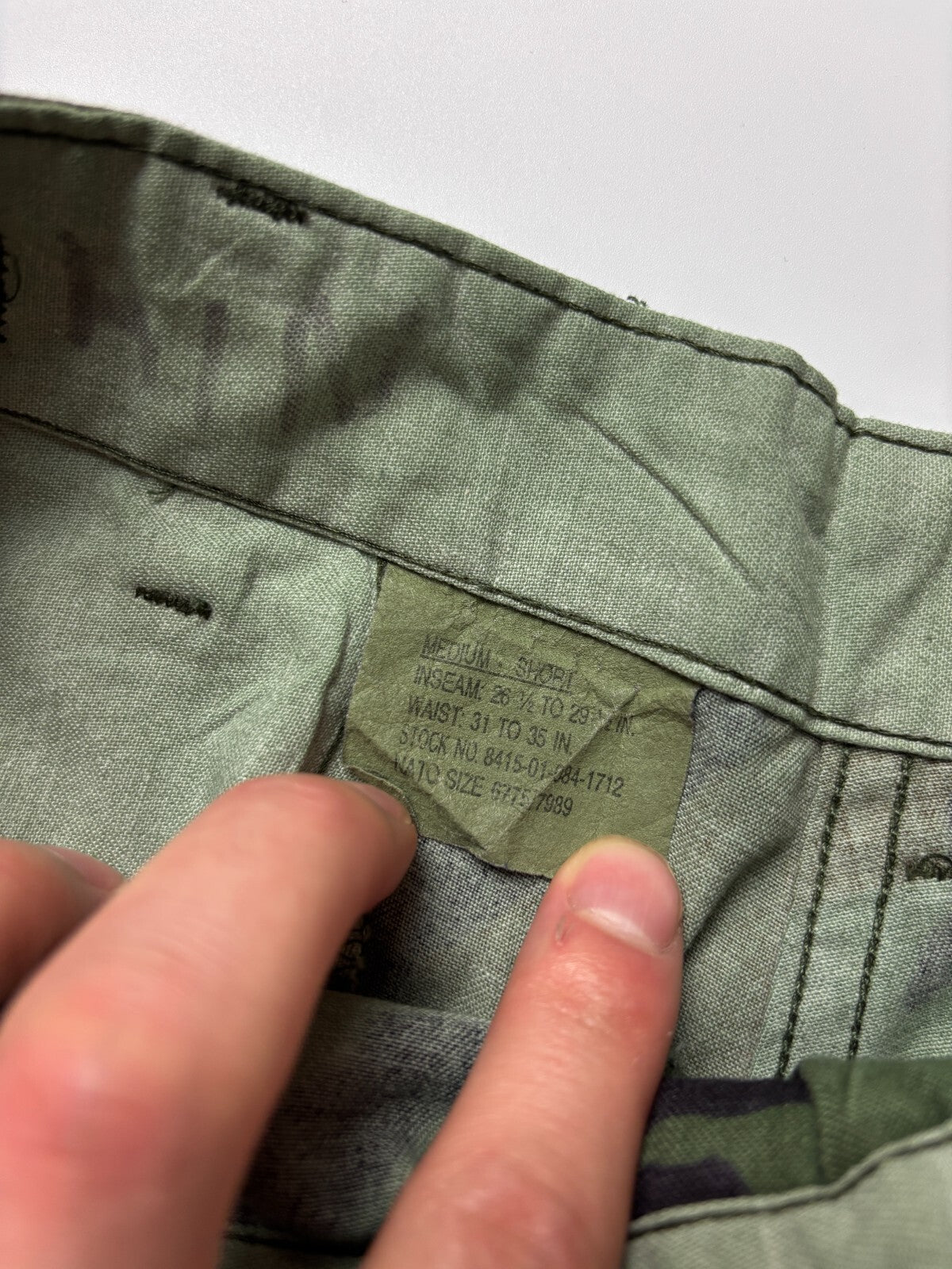Vintage Military Camo Cargo Shorts