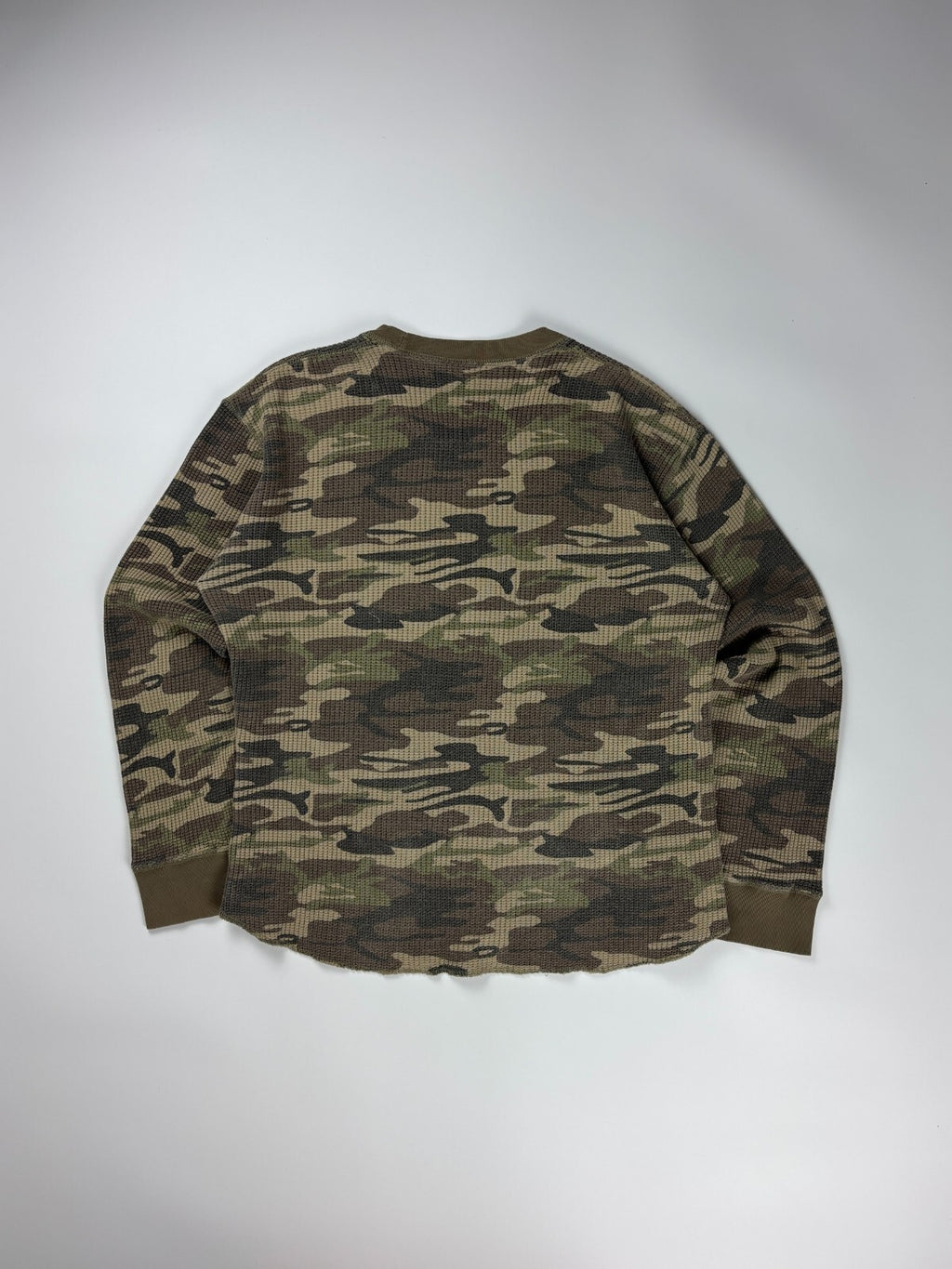 Vintage Camo Cropped Thermal Shirt