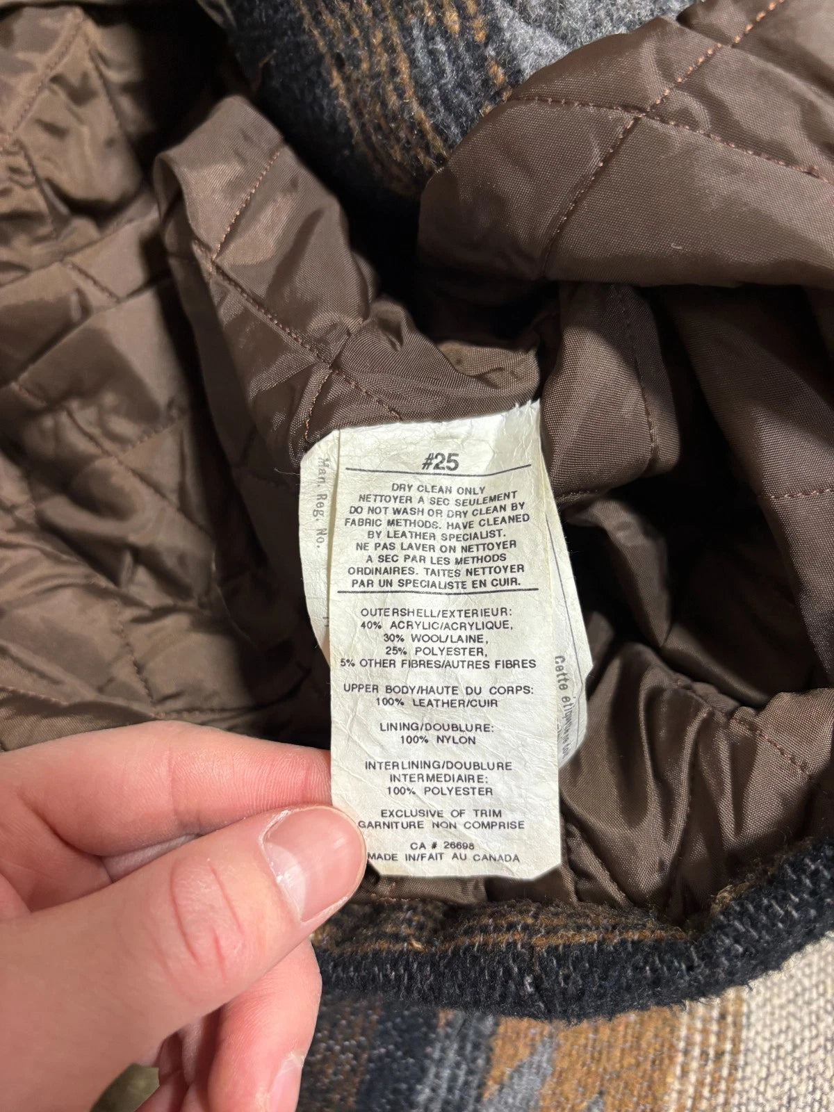 Vintage Hide House Aztec Jacket / Insulated Button Up Brown Coat / Size Medium