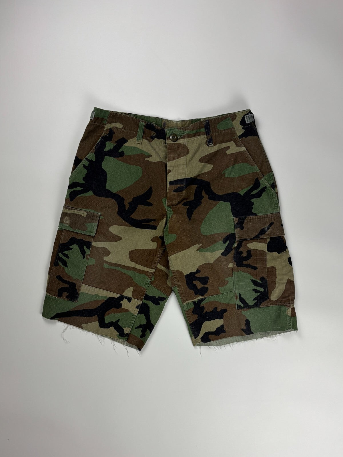 Vintage Military Camo Cargo Shorts