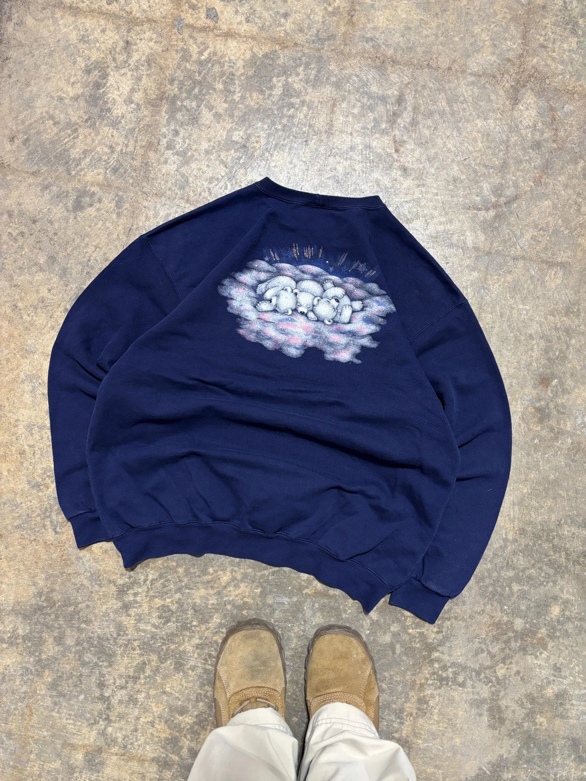 Vintage 1990s Polar Bears Sweatshirt - Northen Reflections Sweater - Size Large