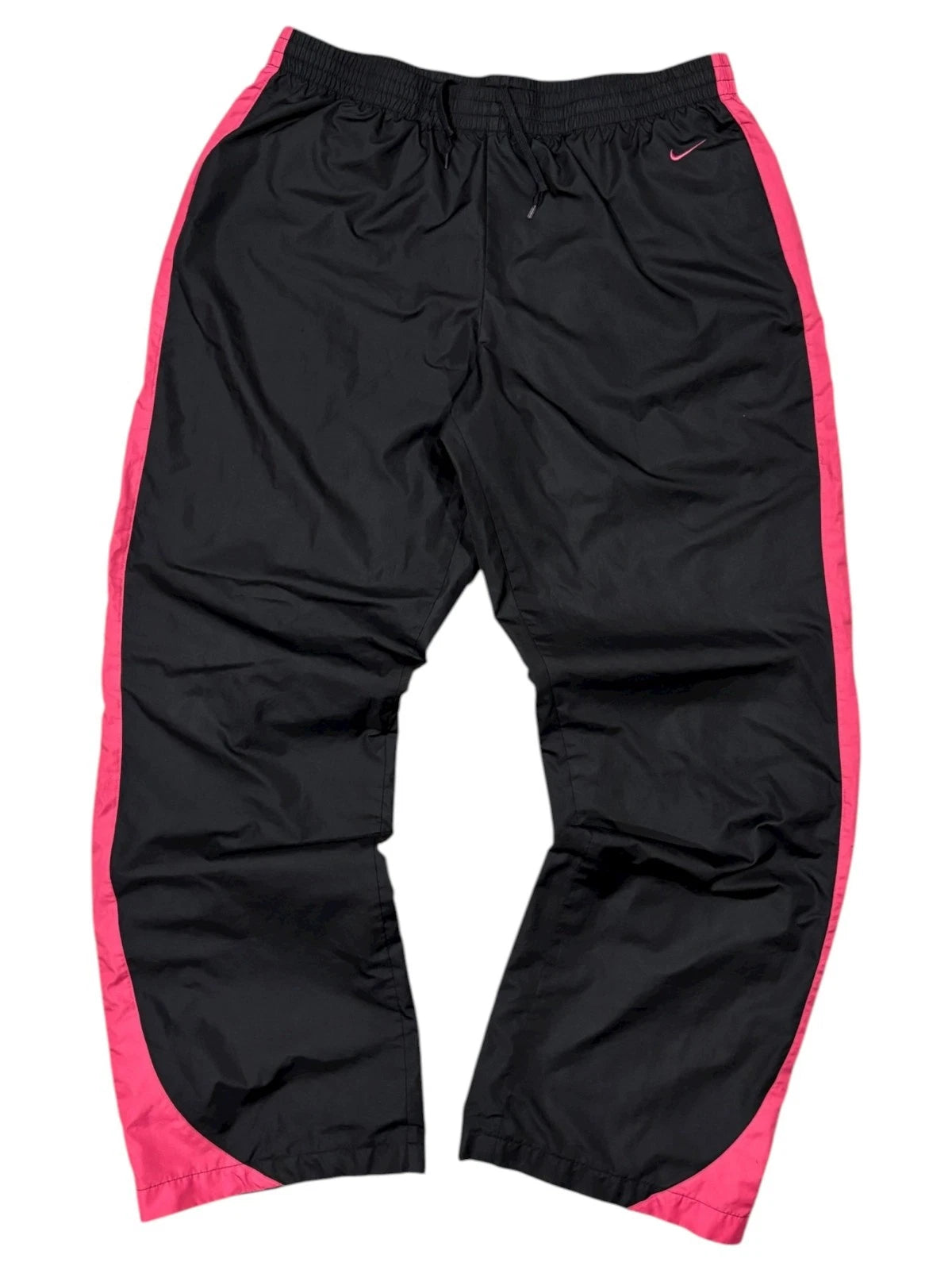 Vintage Y2K Nike Splash Pants - XL - Black Athletic Wear Bottoms