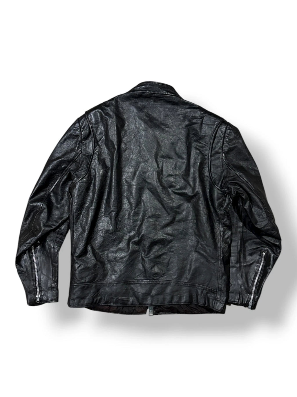 Vintage Black Leather Jacket - Medium - Alaska Leather Garment Straight Cut Coat