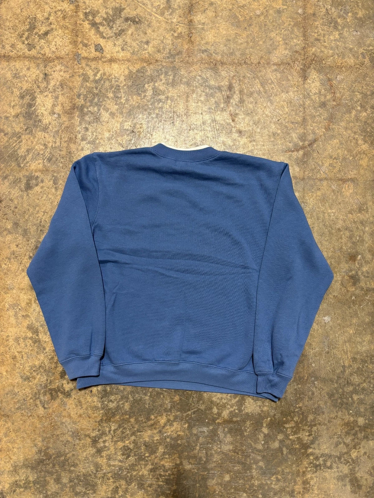 Vintage Flower Mock Neck Sweatshirt - Size Large - Blue