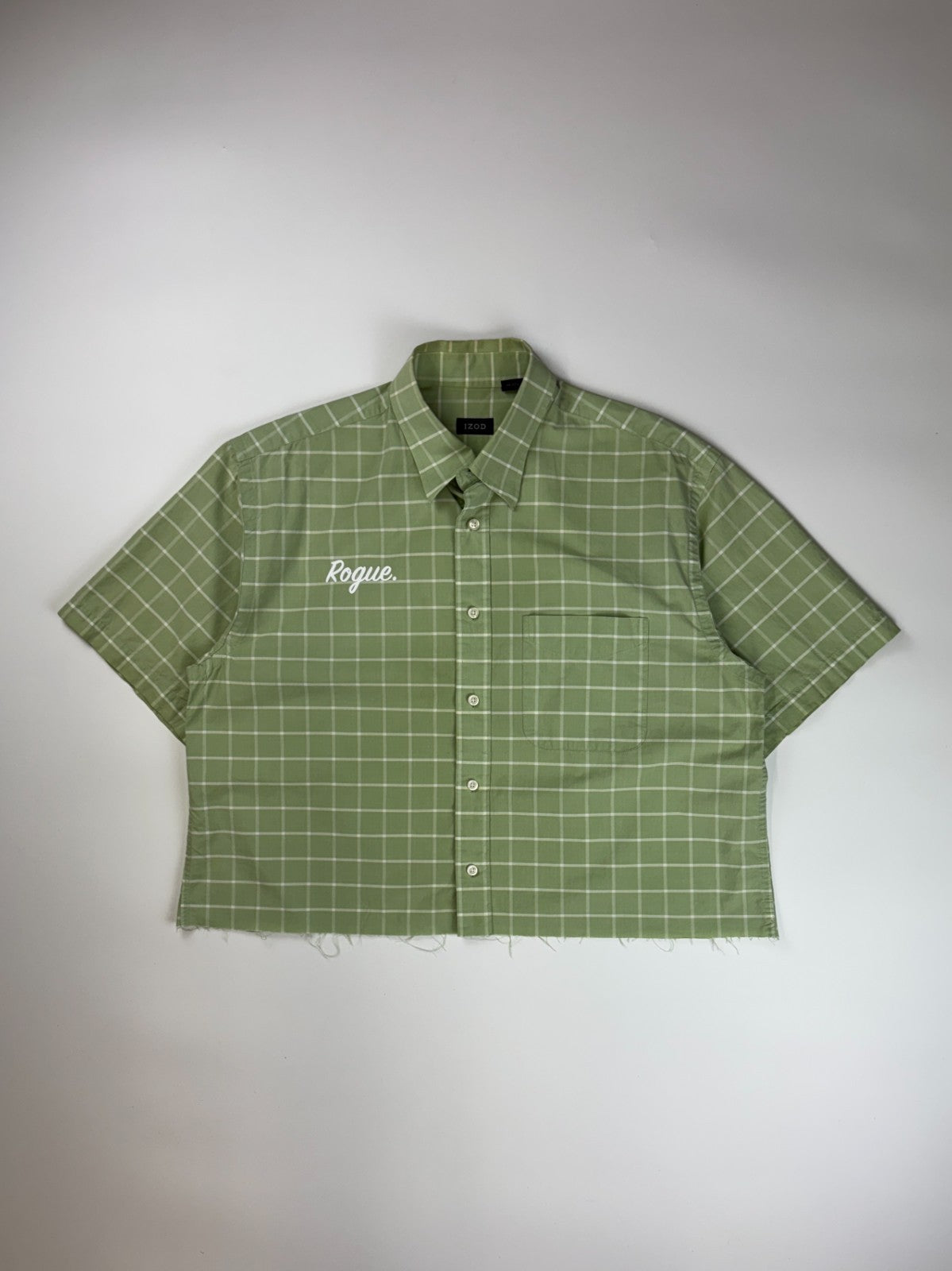 Vintage Roguehaus Plaid Cropped Button Up Shirt