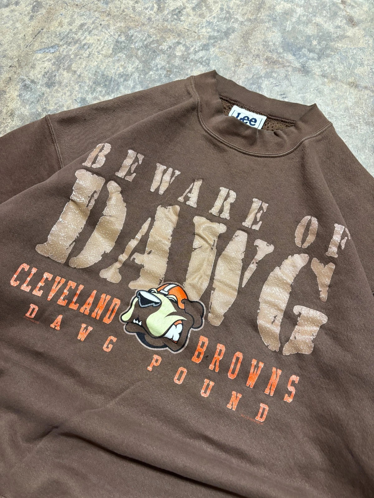 Vintage 1990s Cleveland Browns Sweatshirt - NFL Football Sweater - Size Large