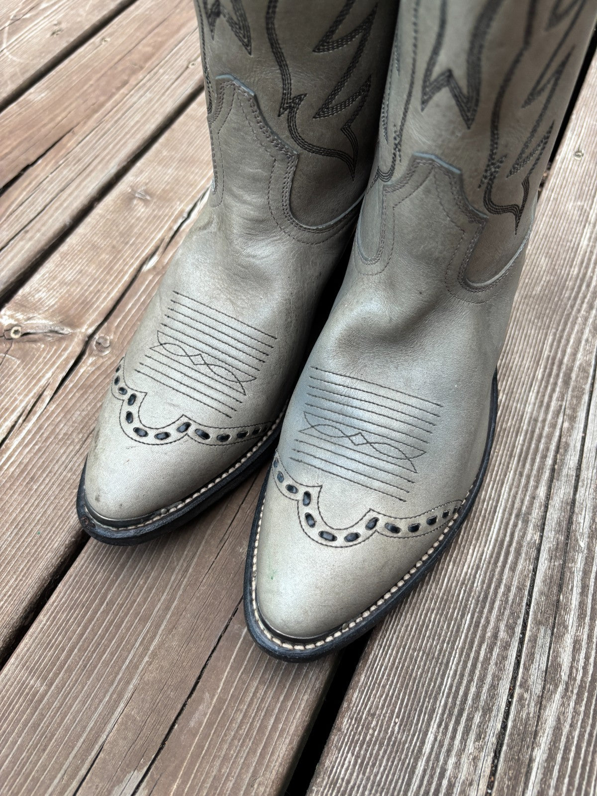 Vintage Boulet Leather Cowboy Boots