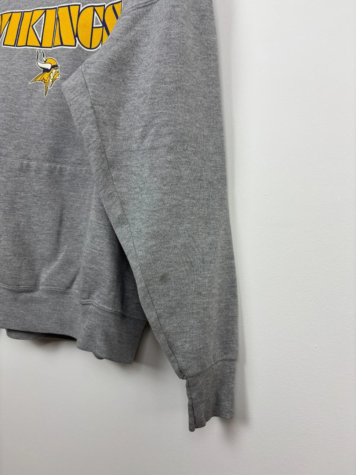 Vintage Minnesota Vikings Hoodie - Gray - Size Large - NFL Football Sweater