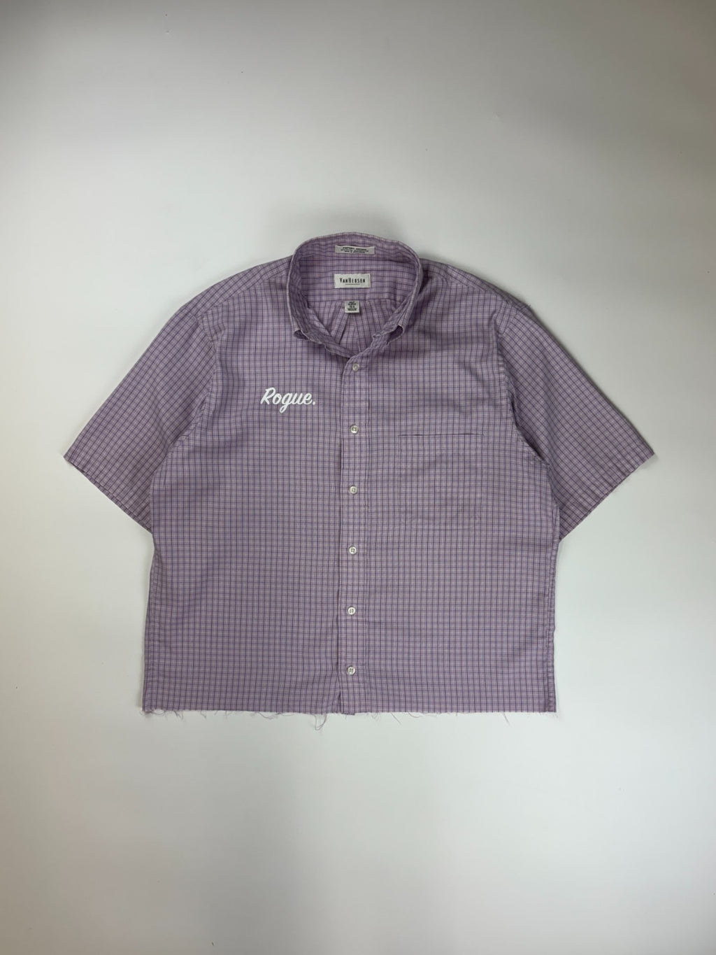 Vintage Roguehaus Plaid Cropped Button Up Shirt