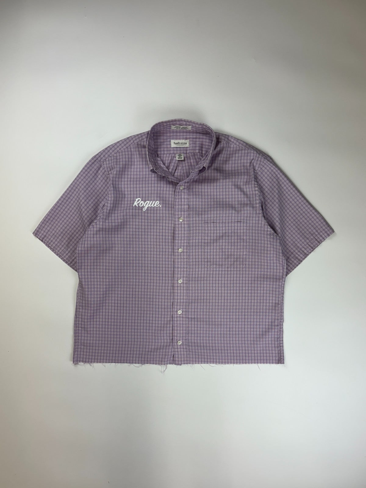 Vintage Roguehaus Plaid Cropped Button Up Shirt