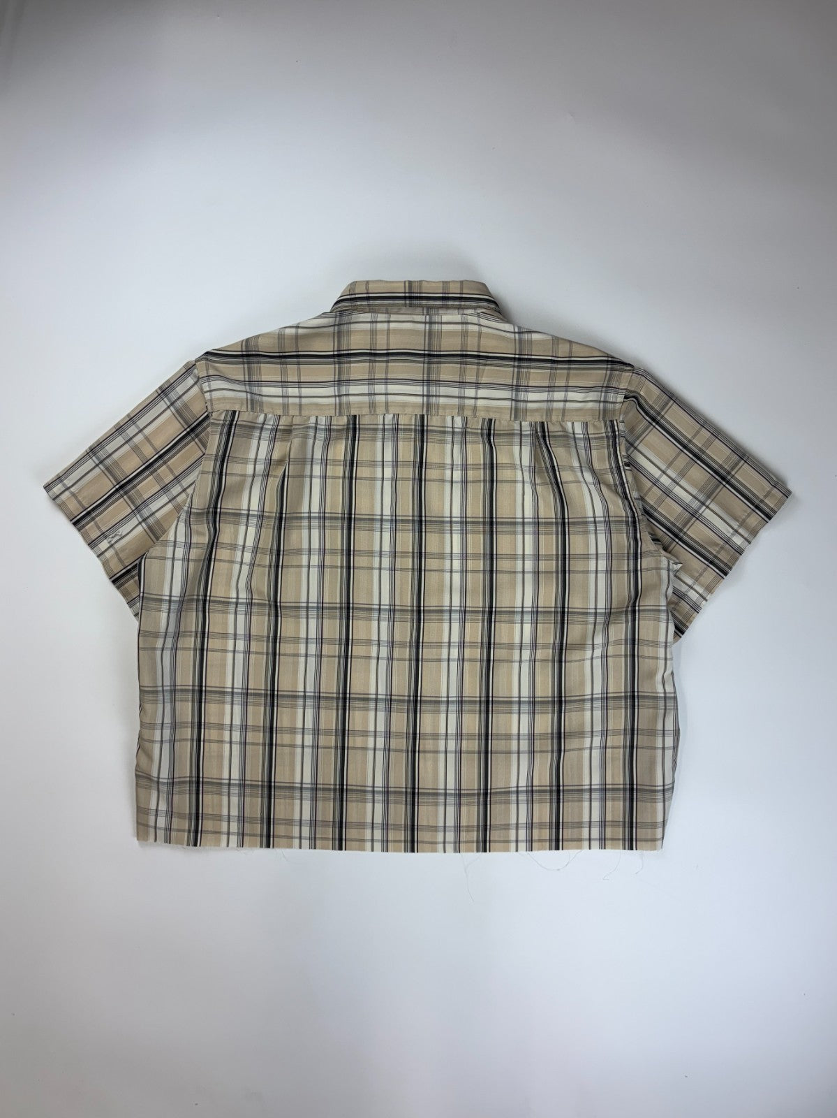 Vintage Roguehaus Plaid Cropped Button Up Shirt