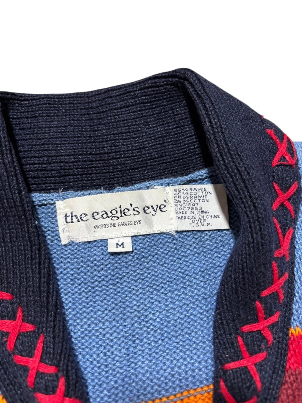 Vintage 1990s Hand Knit Sweater Vest - Western Cowboy Graphic - Medium - Red