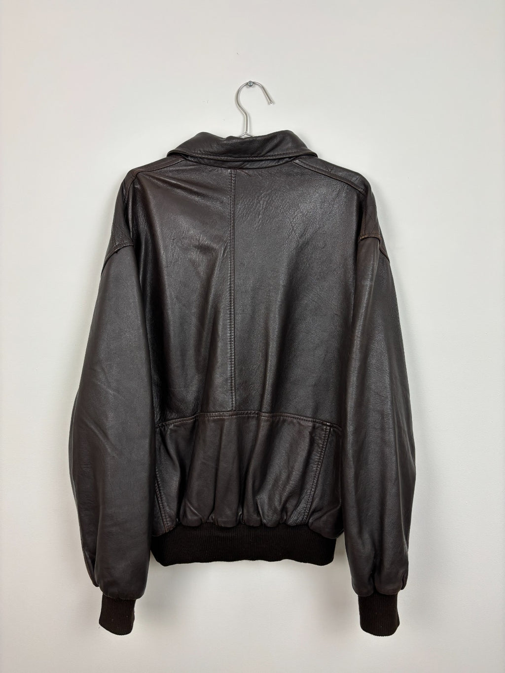 1990s Vintage Leather Bomber Jacket