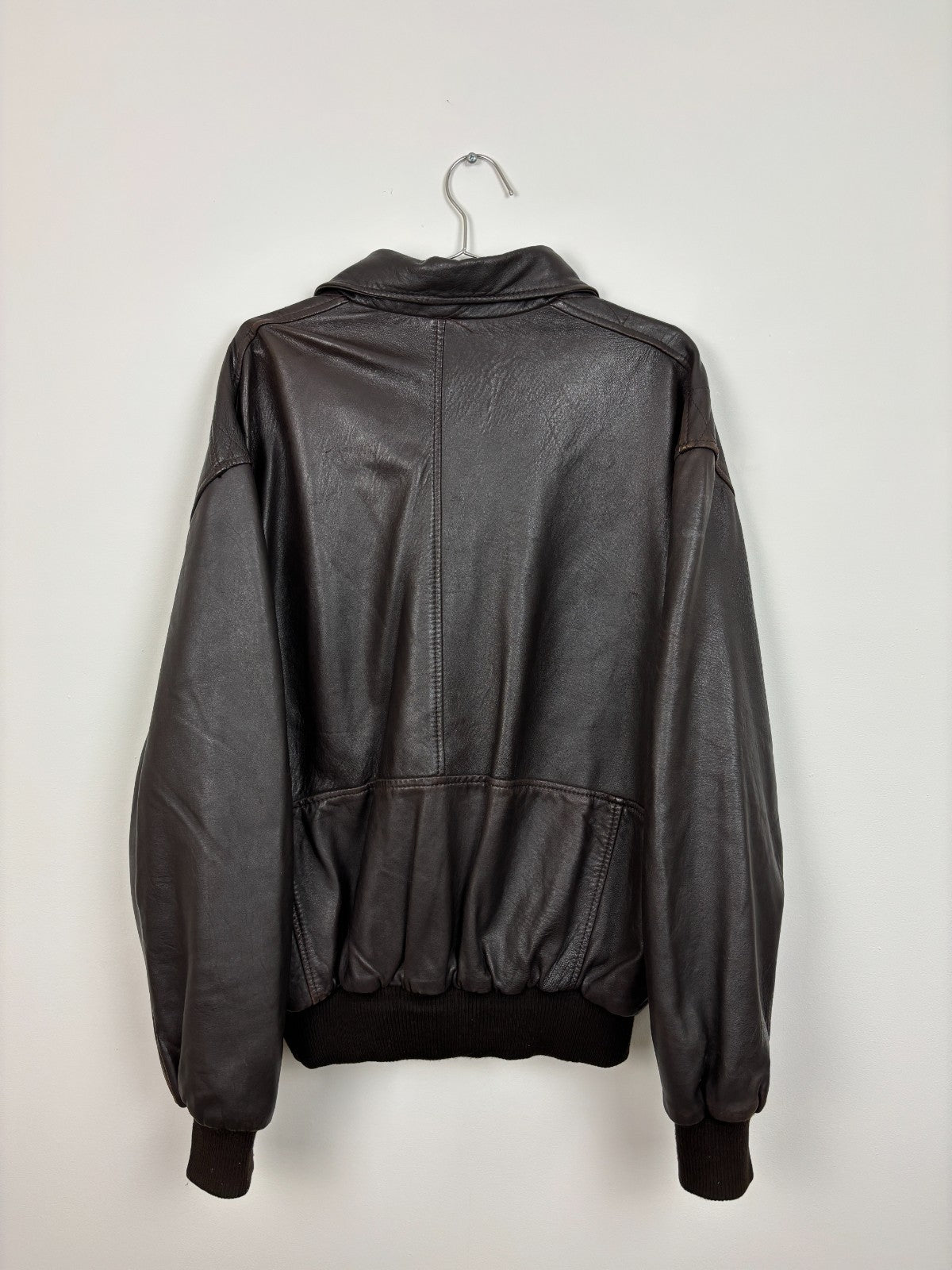 1990s Vintage Leather Bomber Jacket