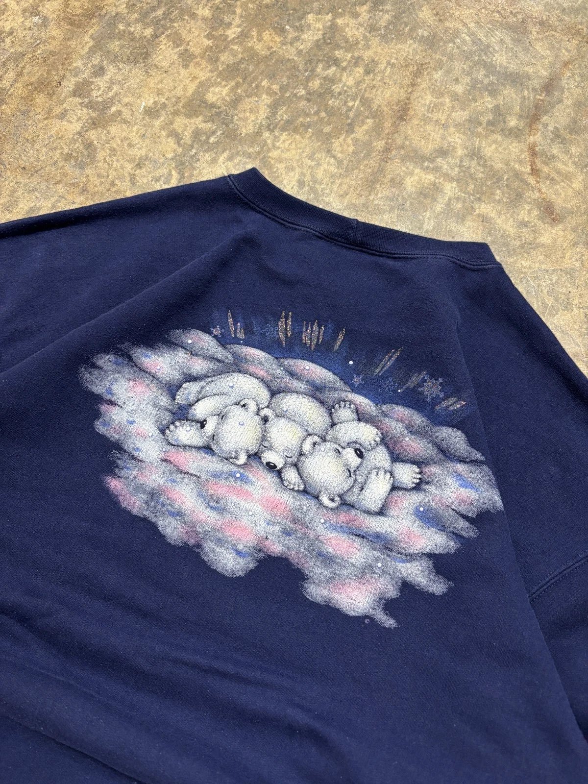 Vintage 1990s Polar Bears Sweatshirt - Northen Reflections Sweater - Size Large