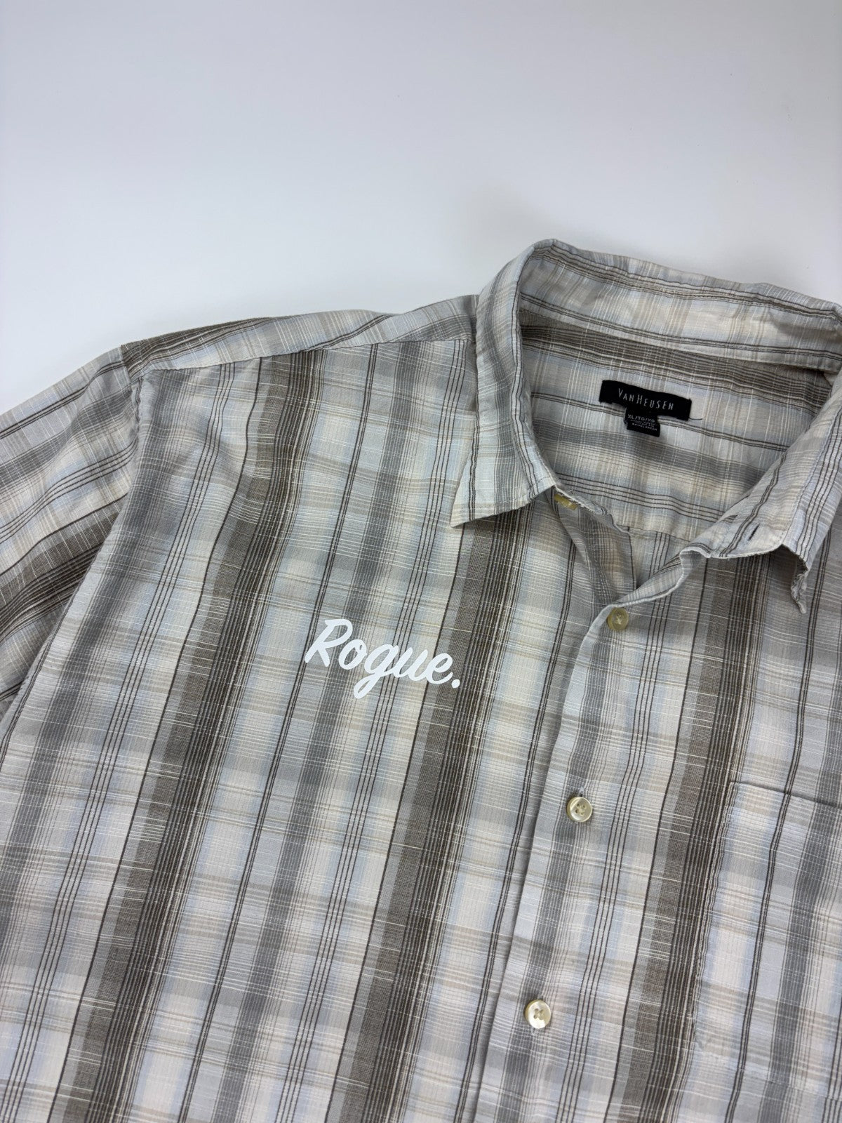 Vintage Roguehaus Plaid Cropped Button Up Shirt