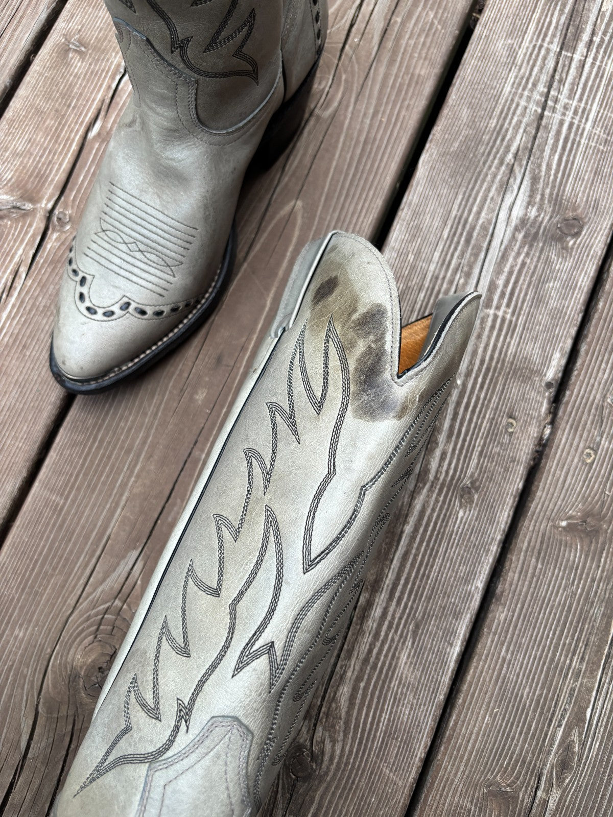 Vintage Boulet Leather Cowboy Boots