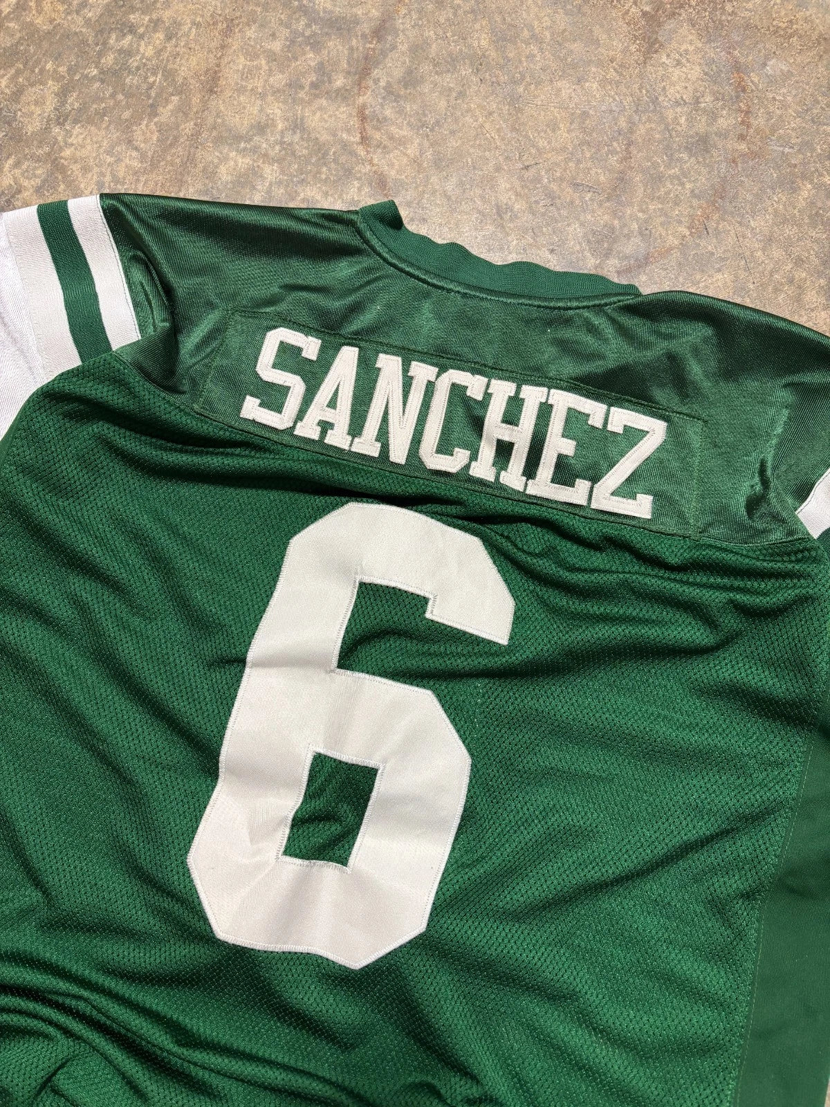 Vintage New York Jets Jersey / Mark Sanchez #6 / NFL Football / Green Size Large