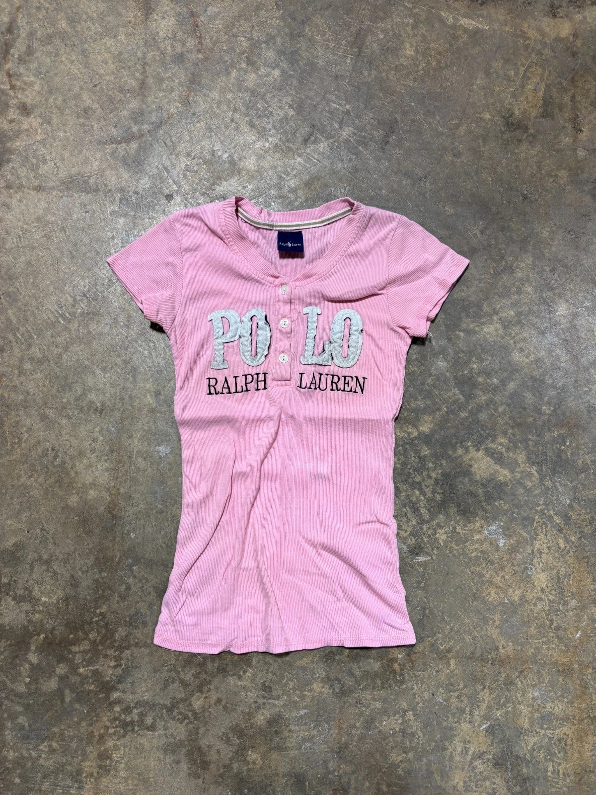 Vintage Y2K Ralph Lauren Pink Baby Tee / Size Small / Pink