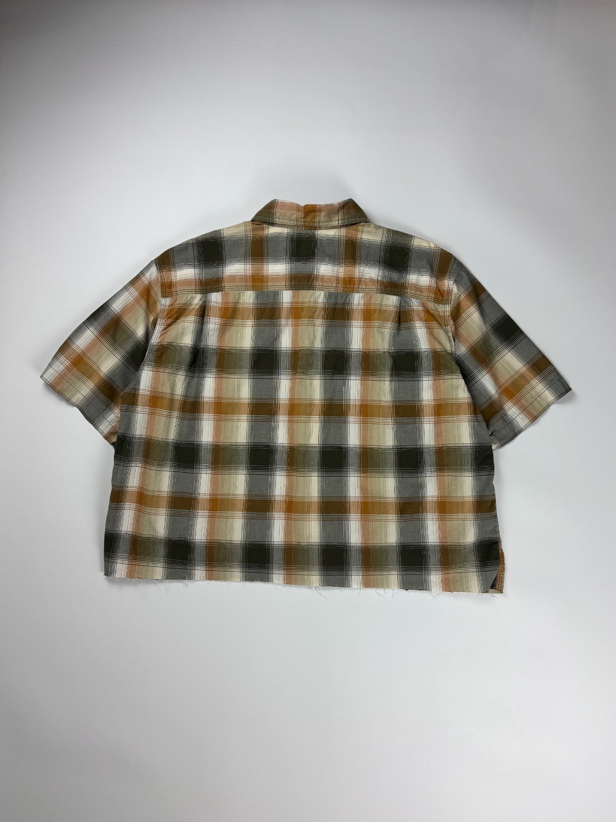 Vintage Carhartt Plaid Cropped Button Up Shirt