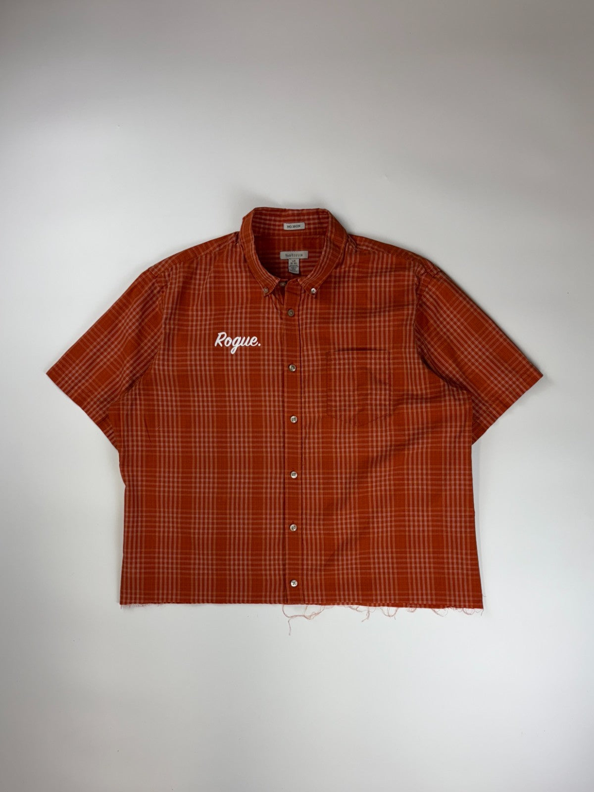 Vintage Roguehaus Plaid Cropped Button Up Shirt