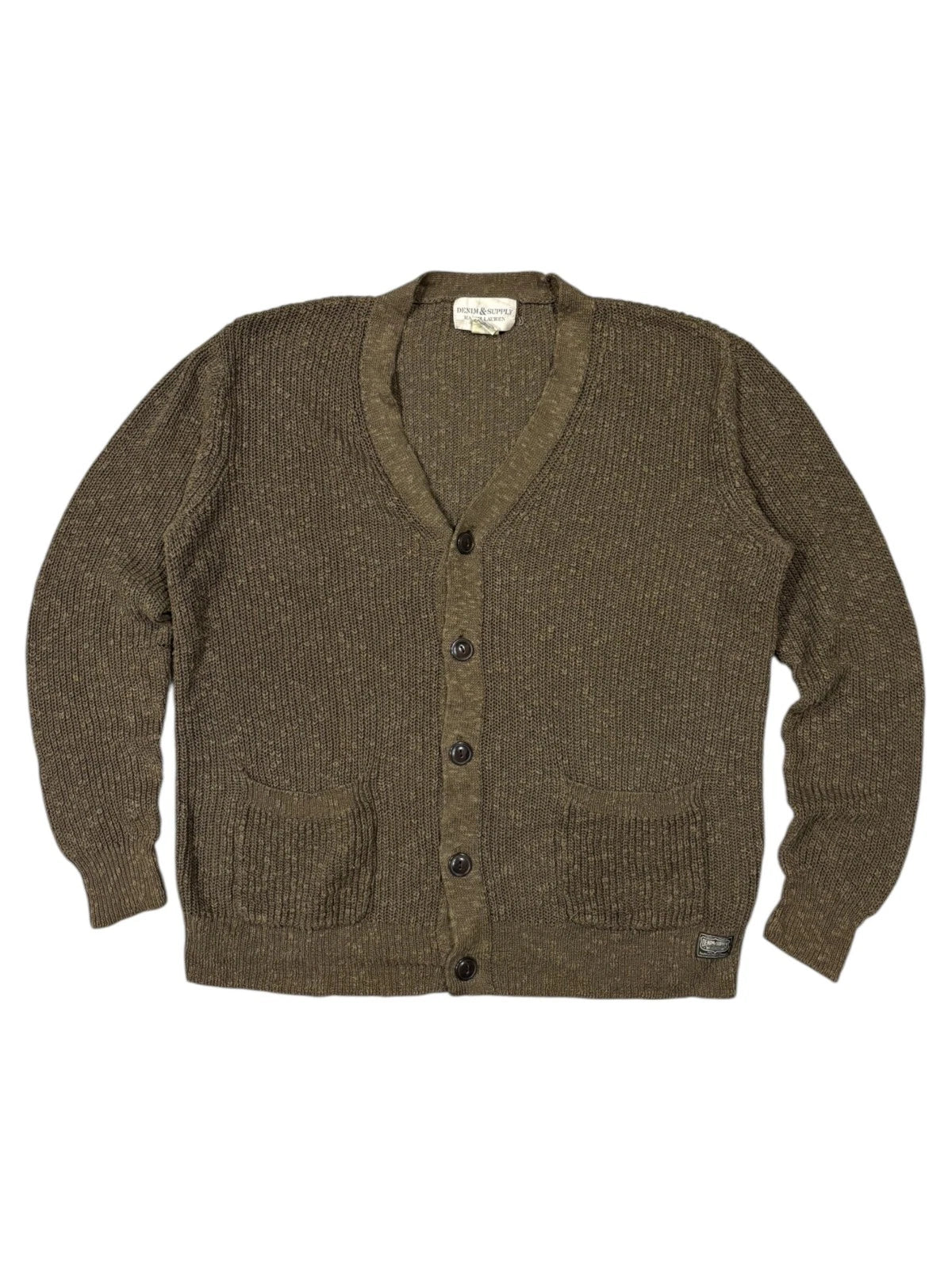 Vintage Ralph Lauren Cardigan - Large - Olive Green - Denim & Supply