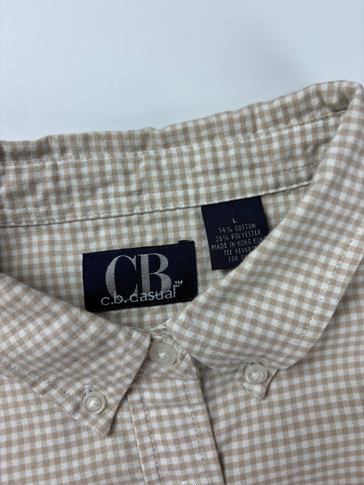 Vintage CB Casual Plaid Cropped Button Up Shirt