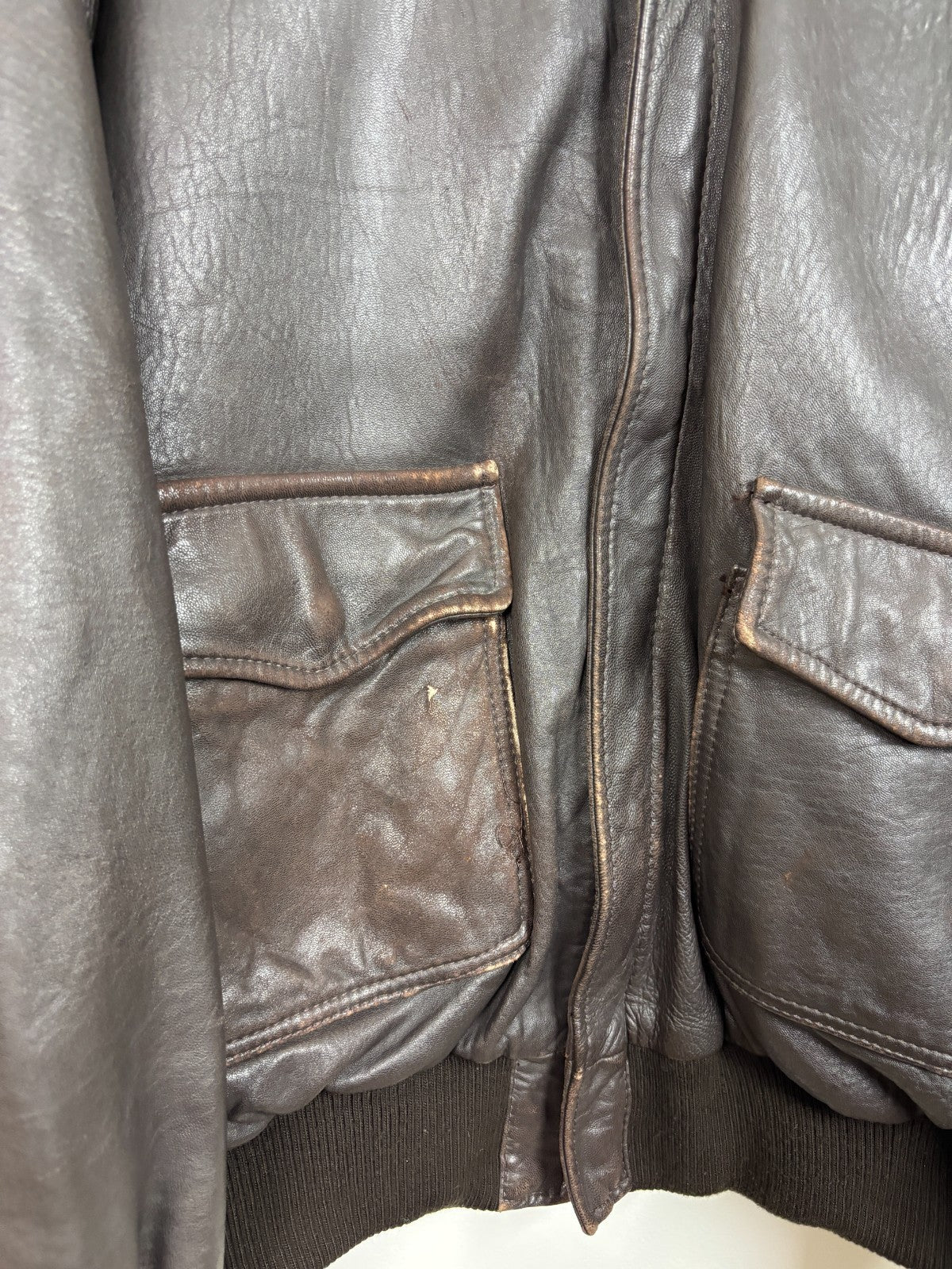 1990s Vintage Leather Bomber Jacket
