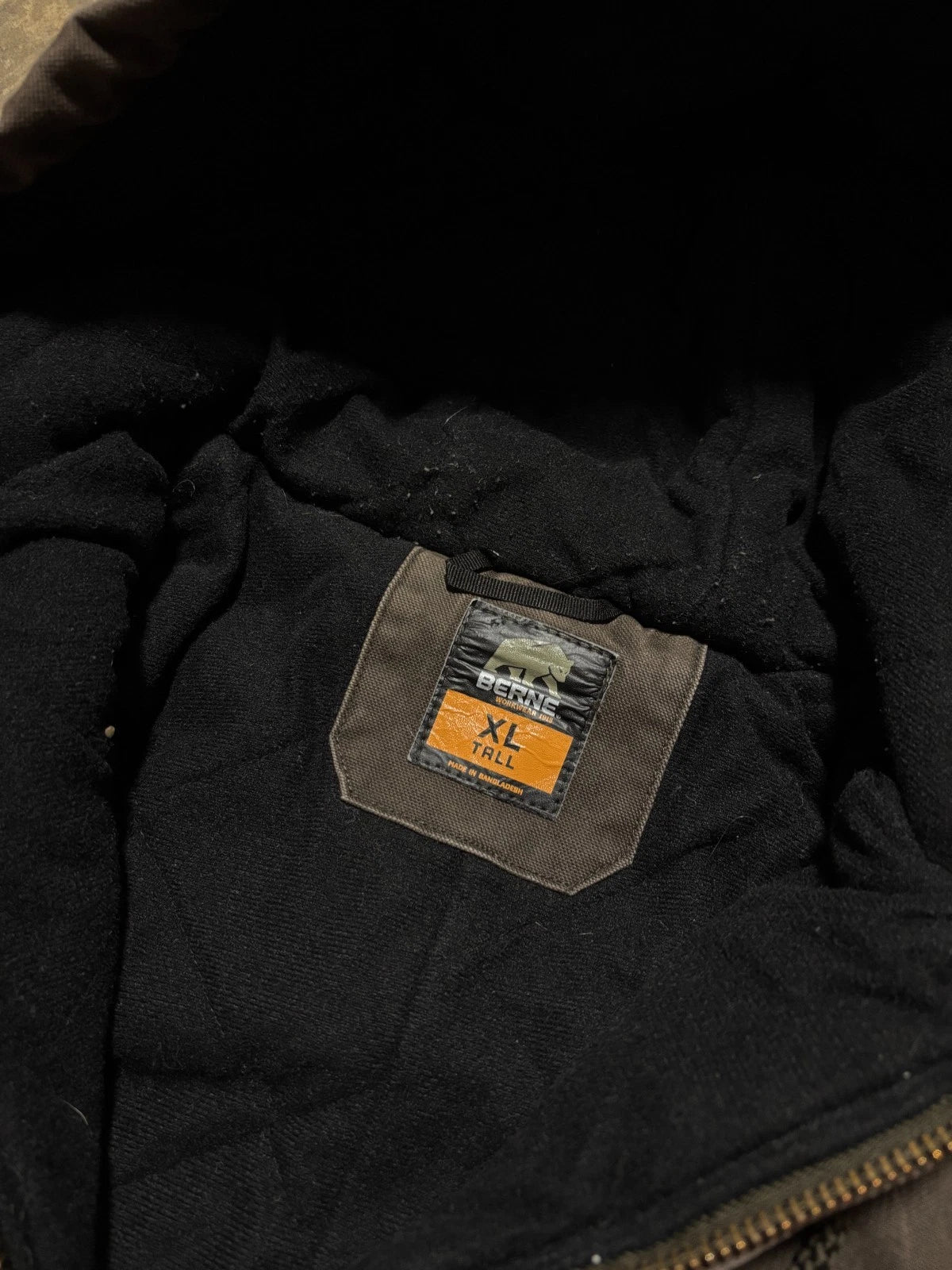 Vintage Berne Workwear Jacket / Insulated Zip Up Coat / Brown Carhartt / Size XL
