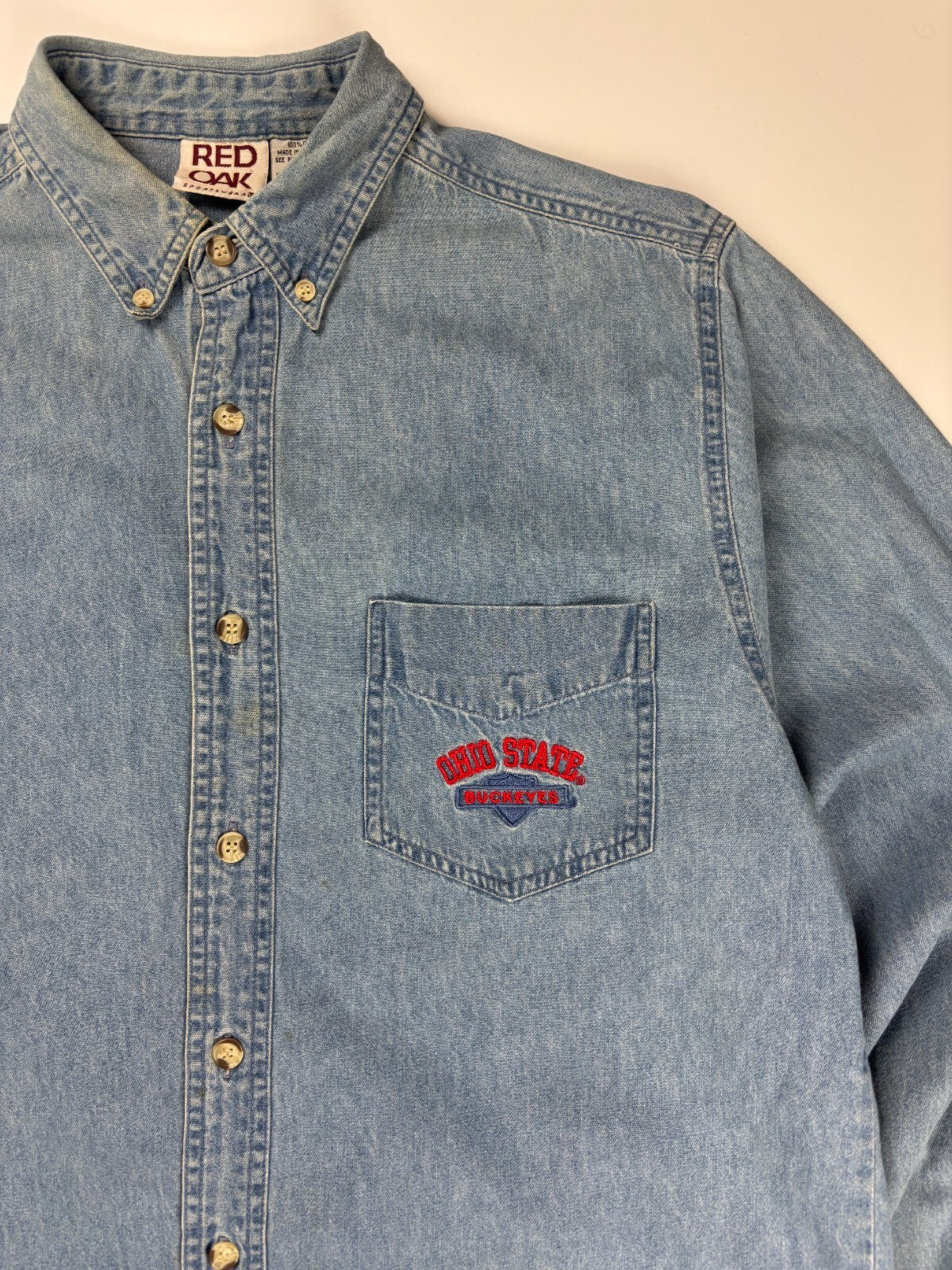 Vintage Ohio State Buckeyes Cropped Button Up Shirt
