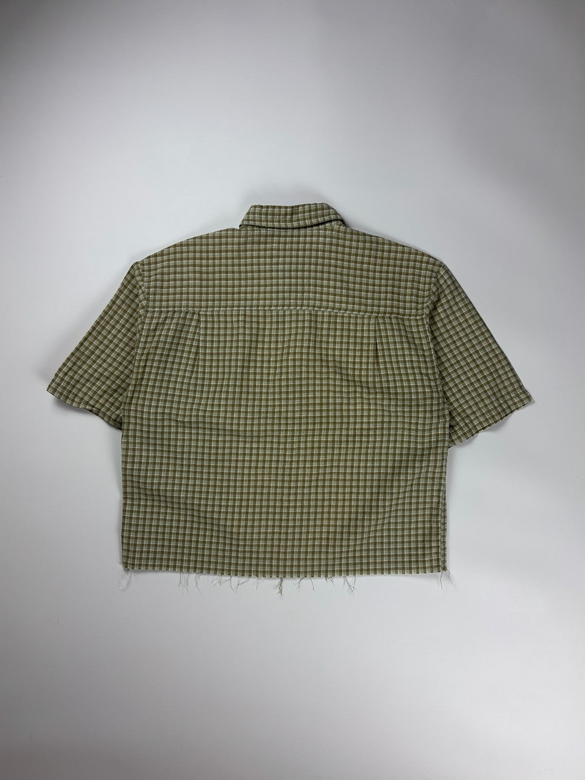 Vintage Faded Glory Plaid Cropped Button Up Shirt