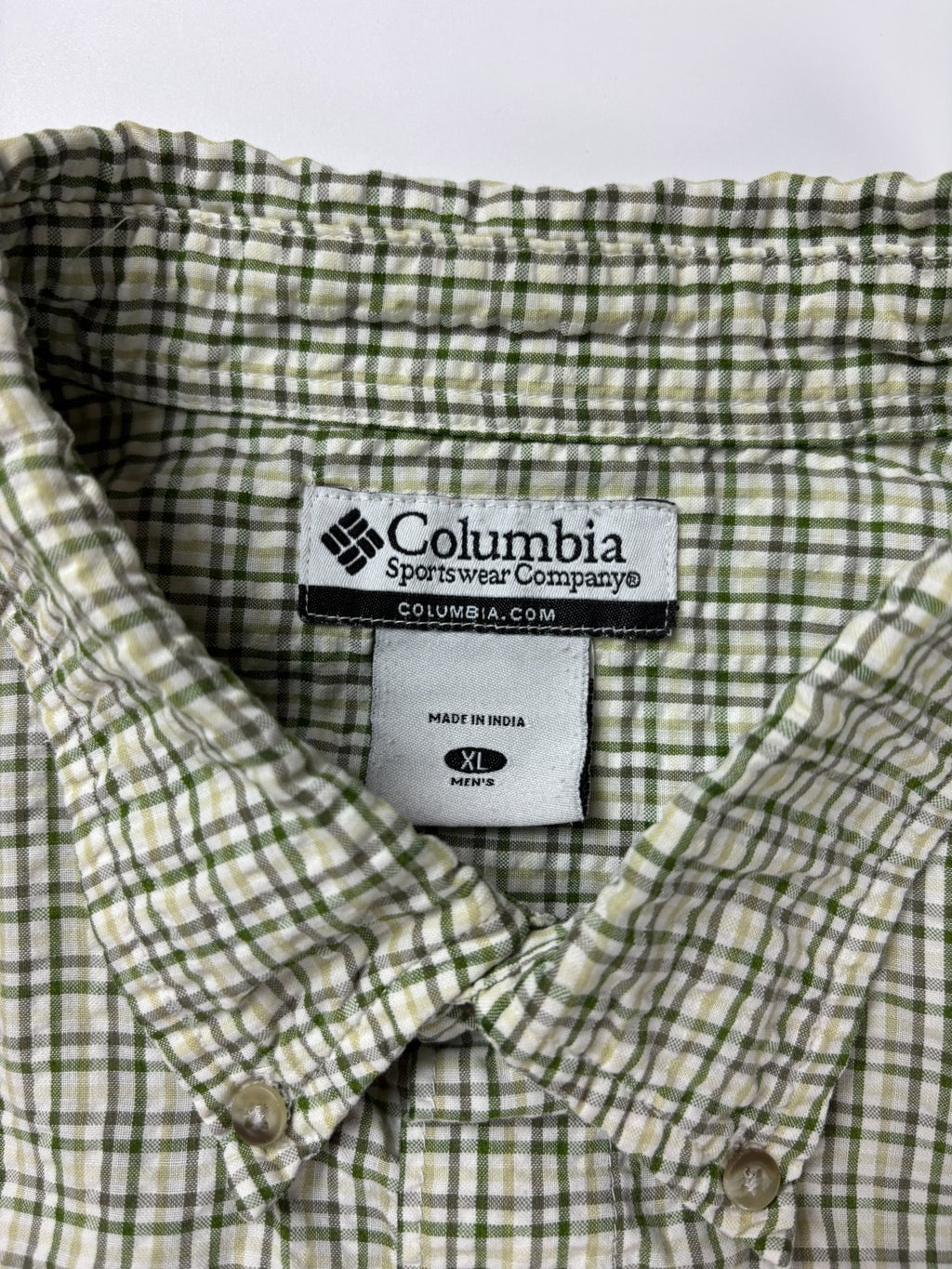 Vintage Columbia Plaid Cropped Button Up Shirt