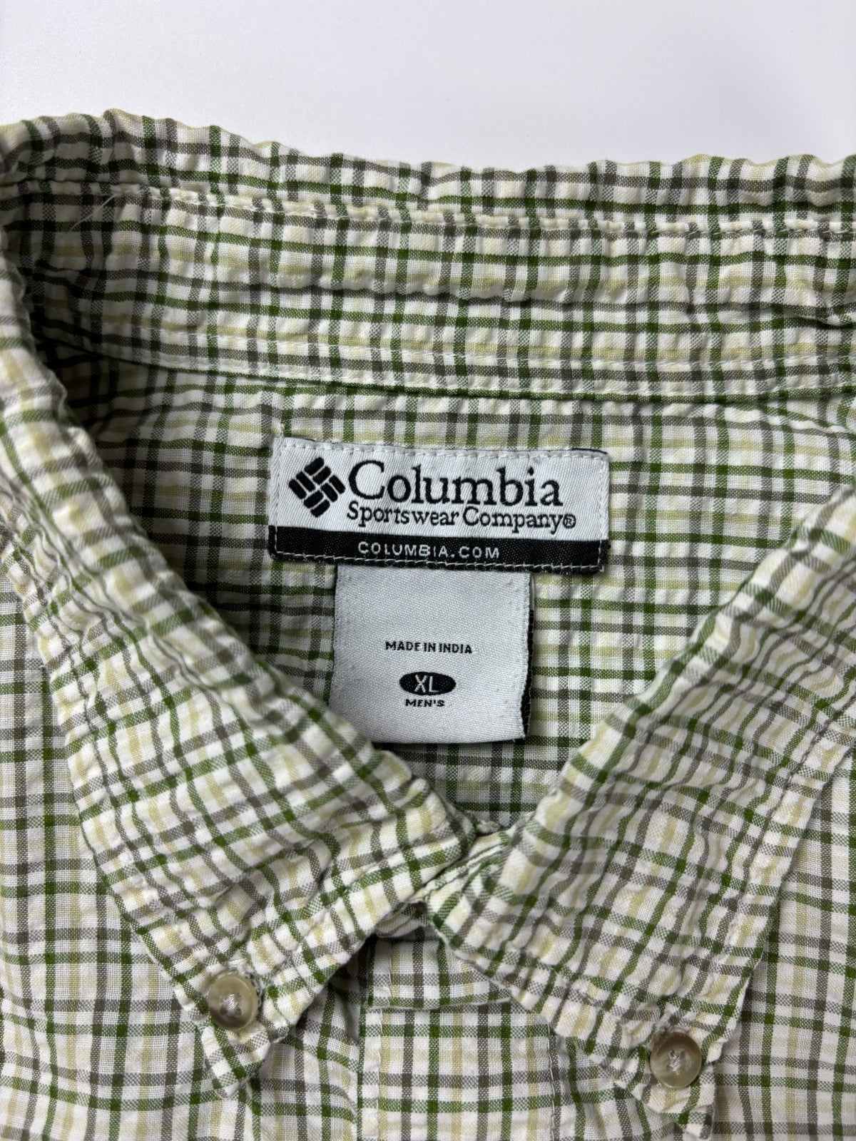Vintage Columbia Plaid Cropped Button Up Shirt