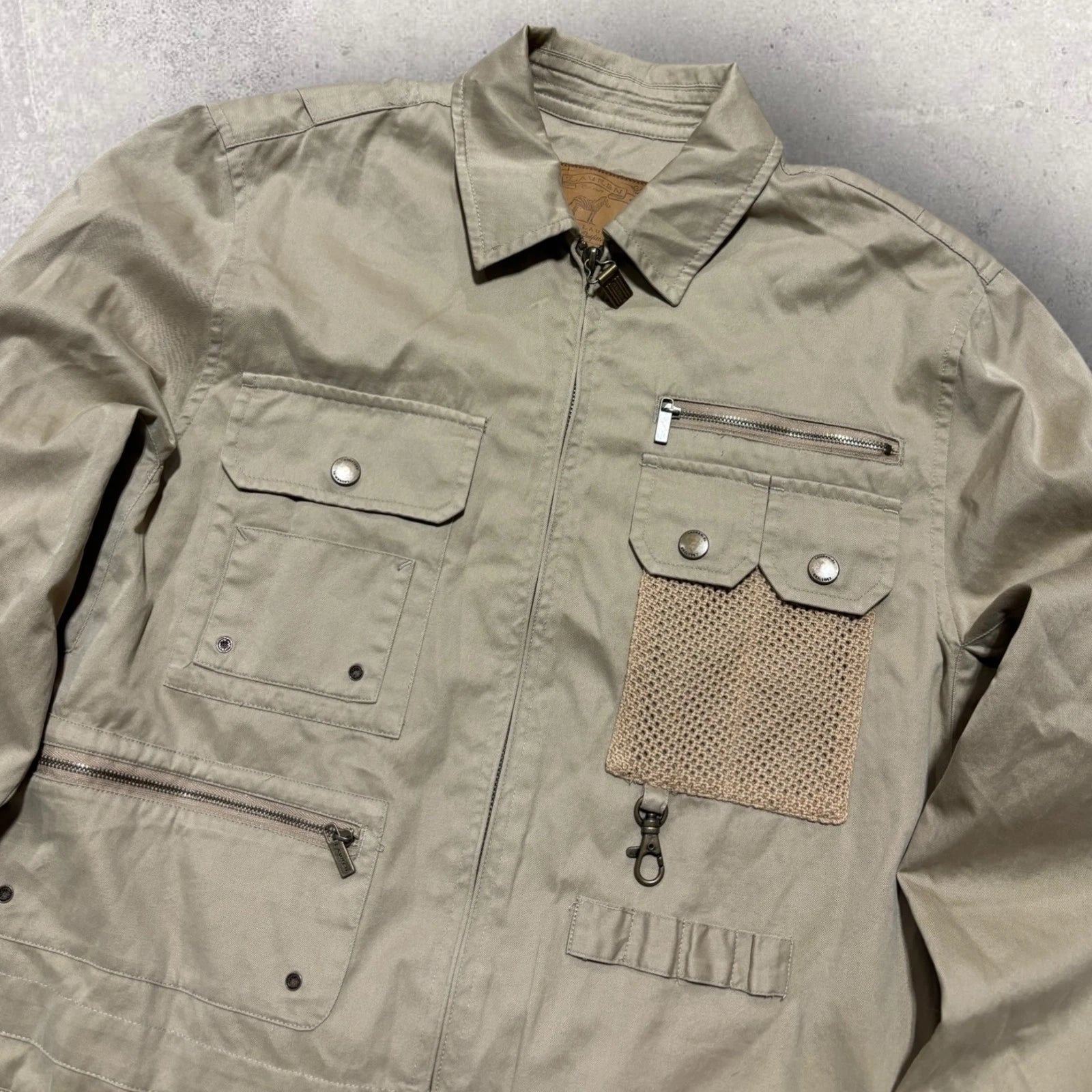 Vintage Ralph Lauren Safari Utility Jacket - Size Small - Polo Khaki Beige Coat