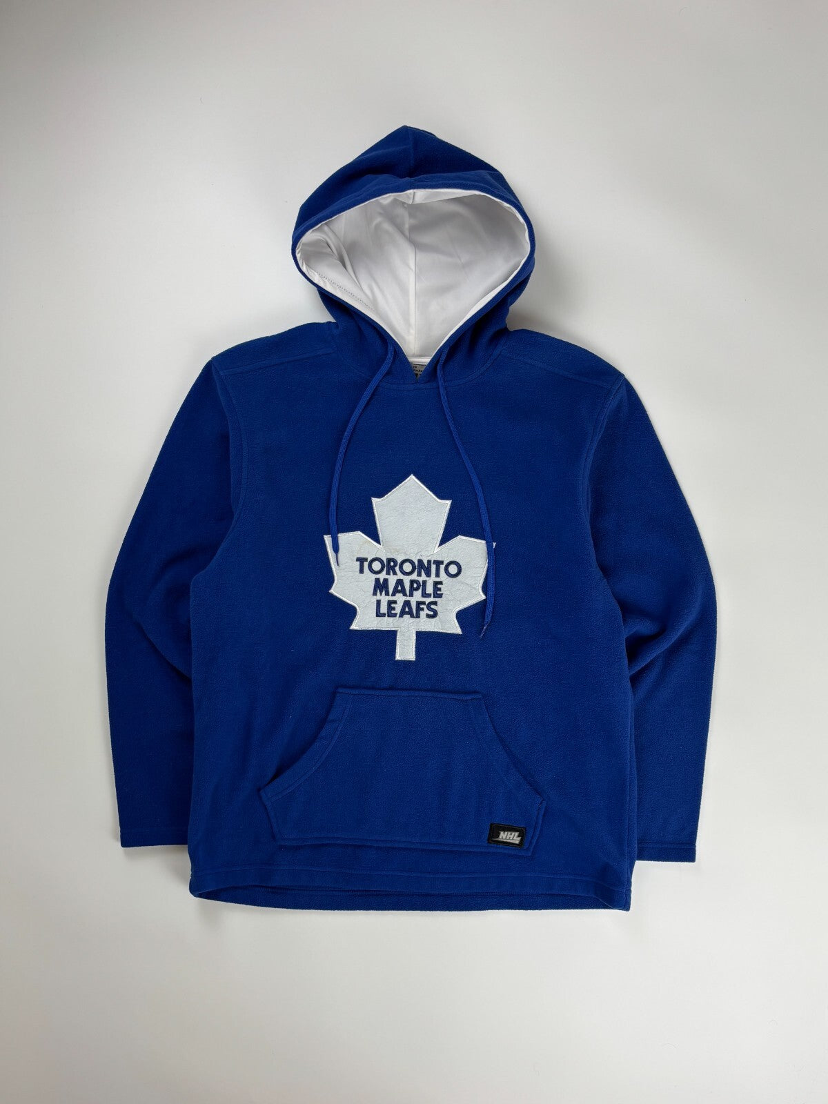 Vintage Toronto Maple Leafs Fleece Sweater / NHL Hockey Hoodie / Large Blue