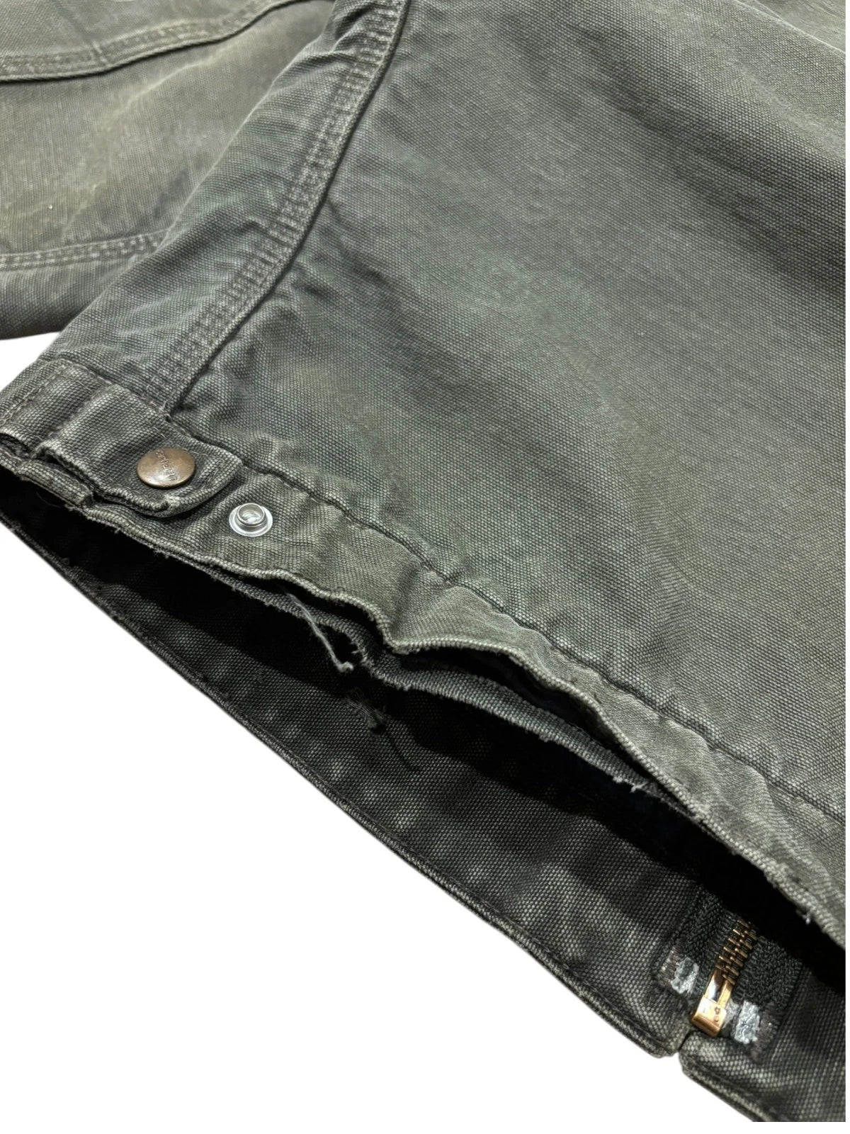 Vintage 1990s Carhartt Detroit Jacket Plaid Blanket Lined Size Medium J97 MOS