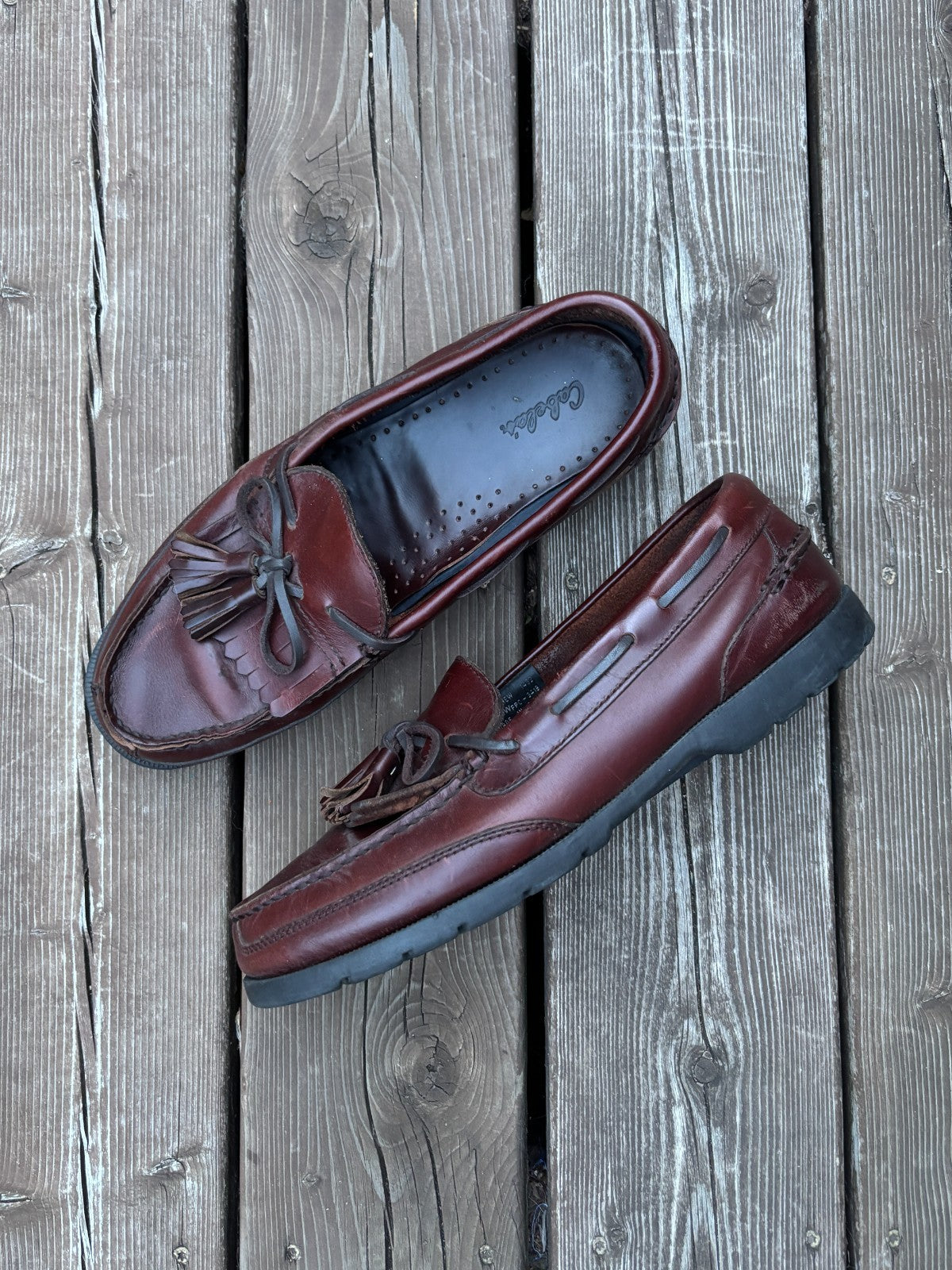 Vintage Cabelas Leather Boat Shoes