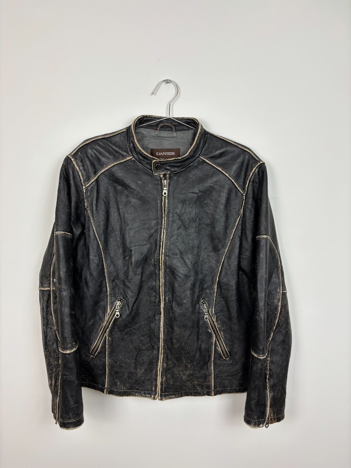 1990s Vintage Danier Leather Biker Jacket