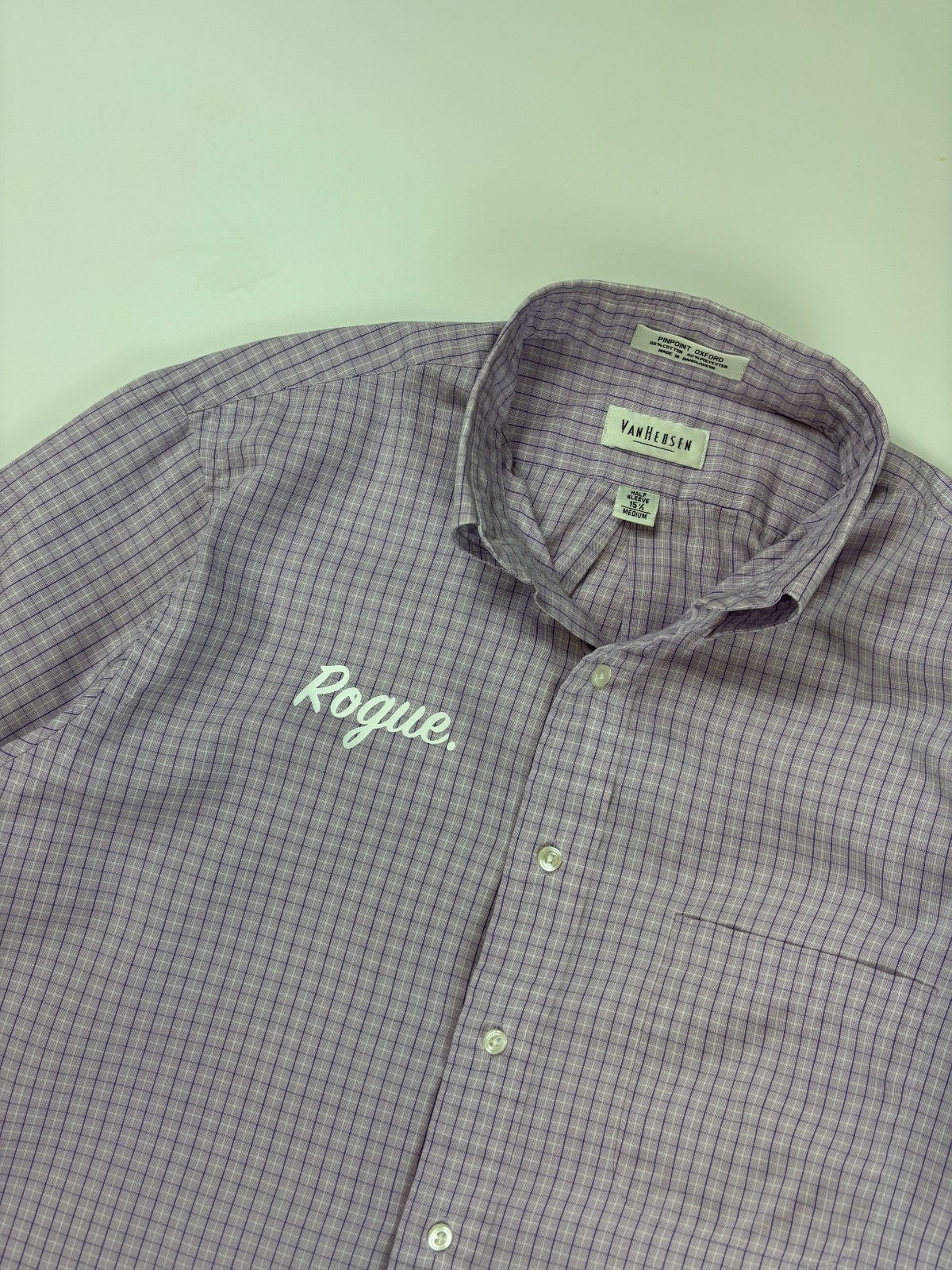 Vintage Roguehaus Plaid Cropped Button Up Shirt