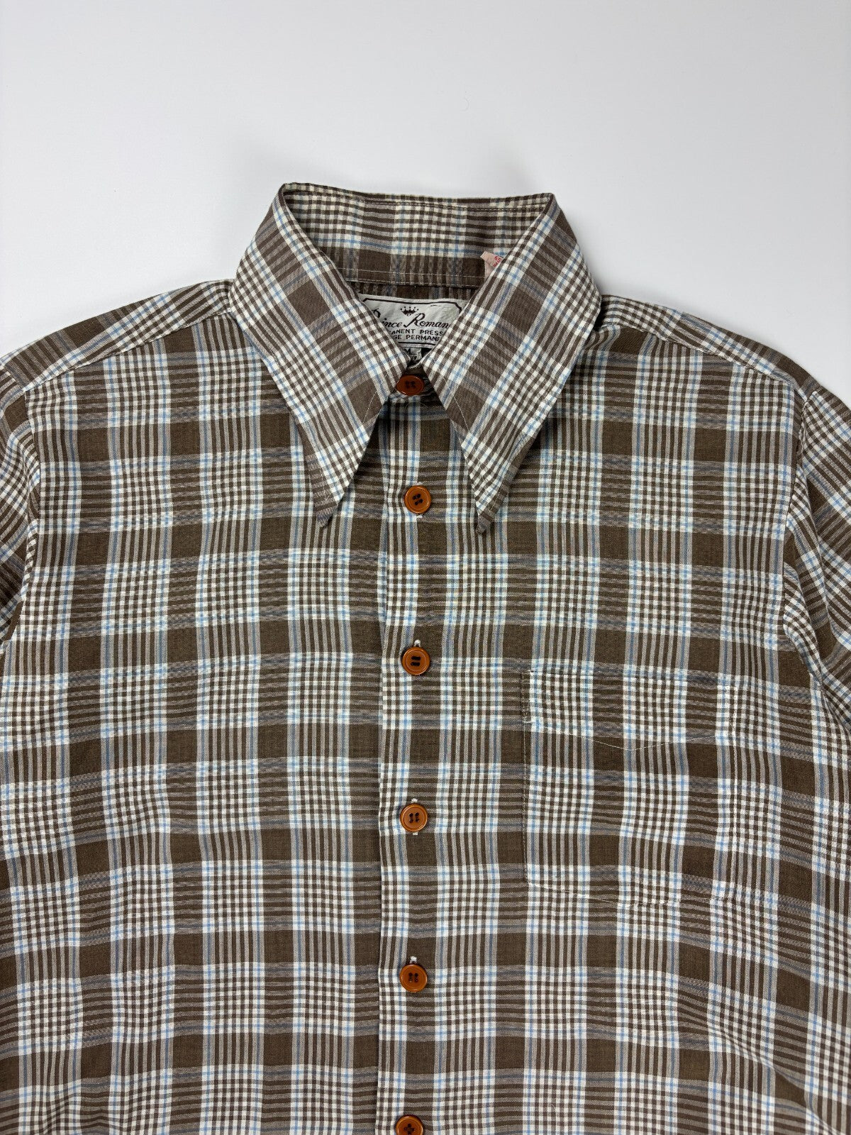 Vintage Prince Romano Plaid Button Up Shirt