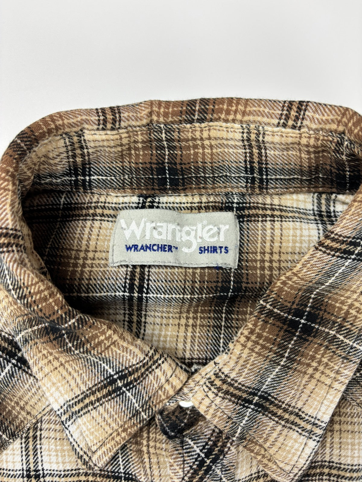 Vintage Wrangler Plaid Cropped Button Up Shirt