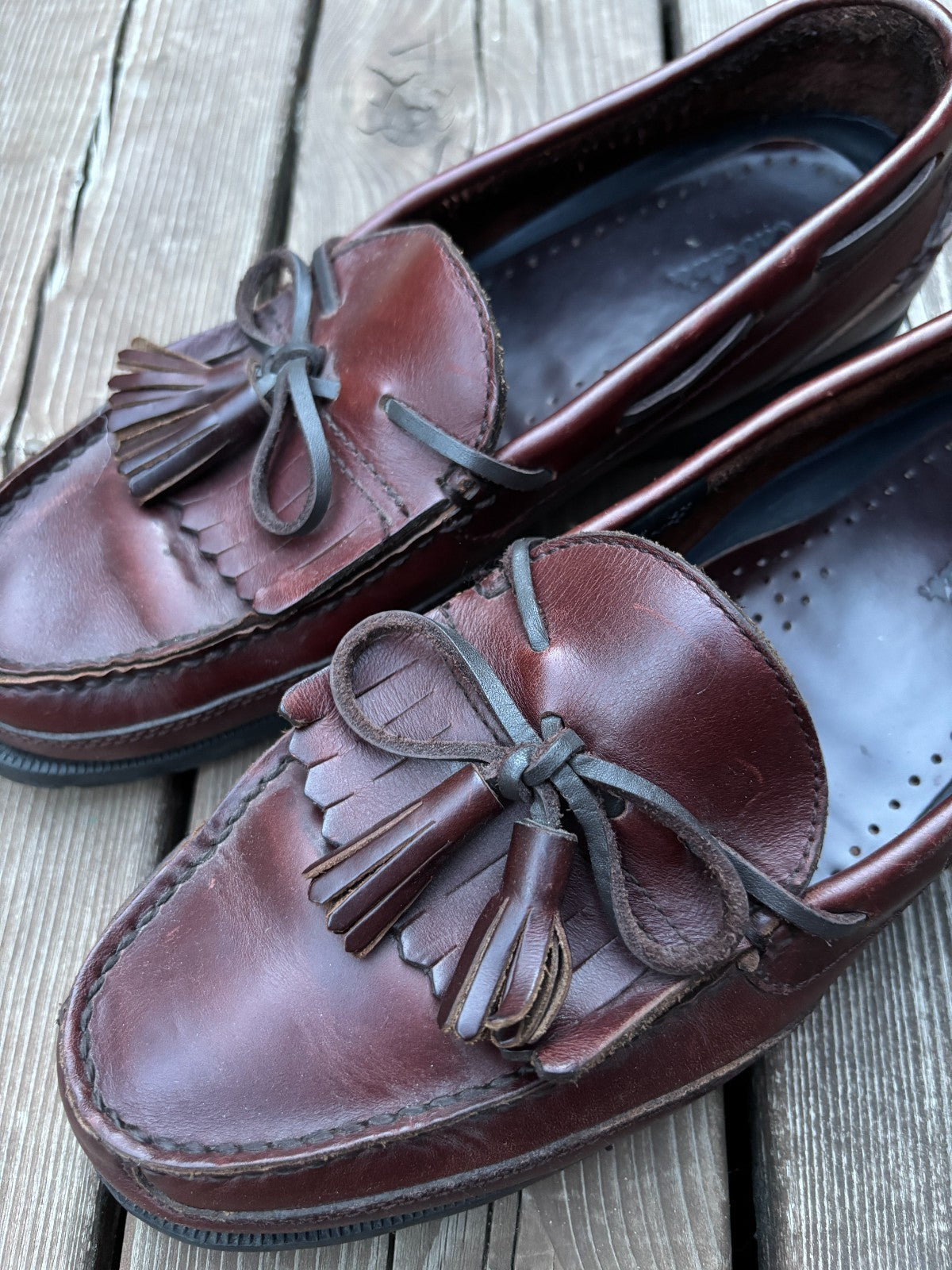 Vintage Cabelas Leather Boat Shoes